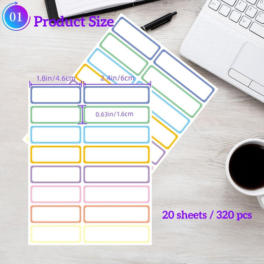 Removable Label Stickers for Organizing -200PCS 3 x 2 inch Waterproof White Handwrite Blank Labels, Classroom, Office & Home Organization for Storage Bins, Moving, Folders, Freeze Food