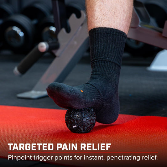 Massage Ball - Deep Tissue Muscle Knot Release Tool - Back, Legs, Shoulders, and More (3" Black Massage Ball) | Deep Tissue, Muscle Knot Release Tool, Back, Legs, Shoulders