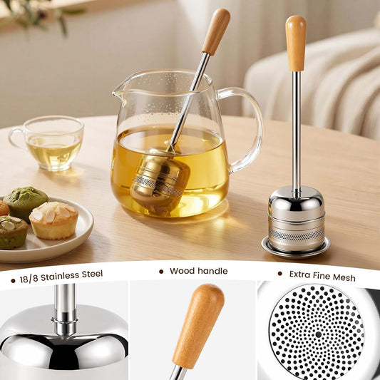 ZPUFAW 2Packs of Tea Infuser for Loose Leaf Tea, Long Handle 18/8 Stainless Steel Tea Scoop Infuser Fine Mesh Tea Strainers Tea Steeper