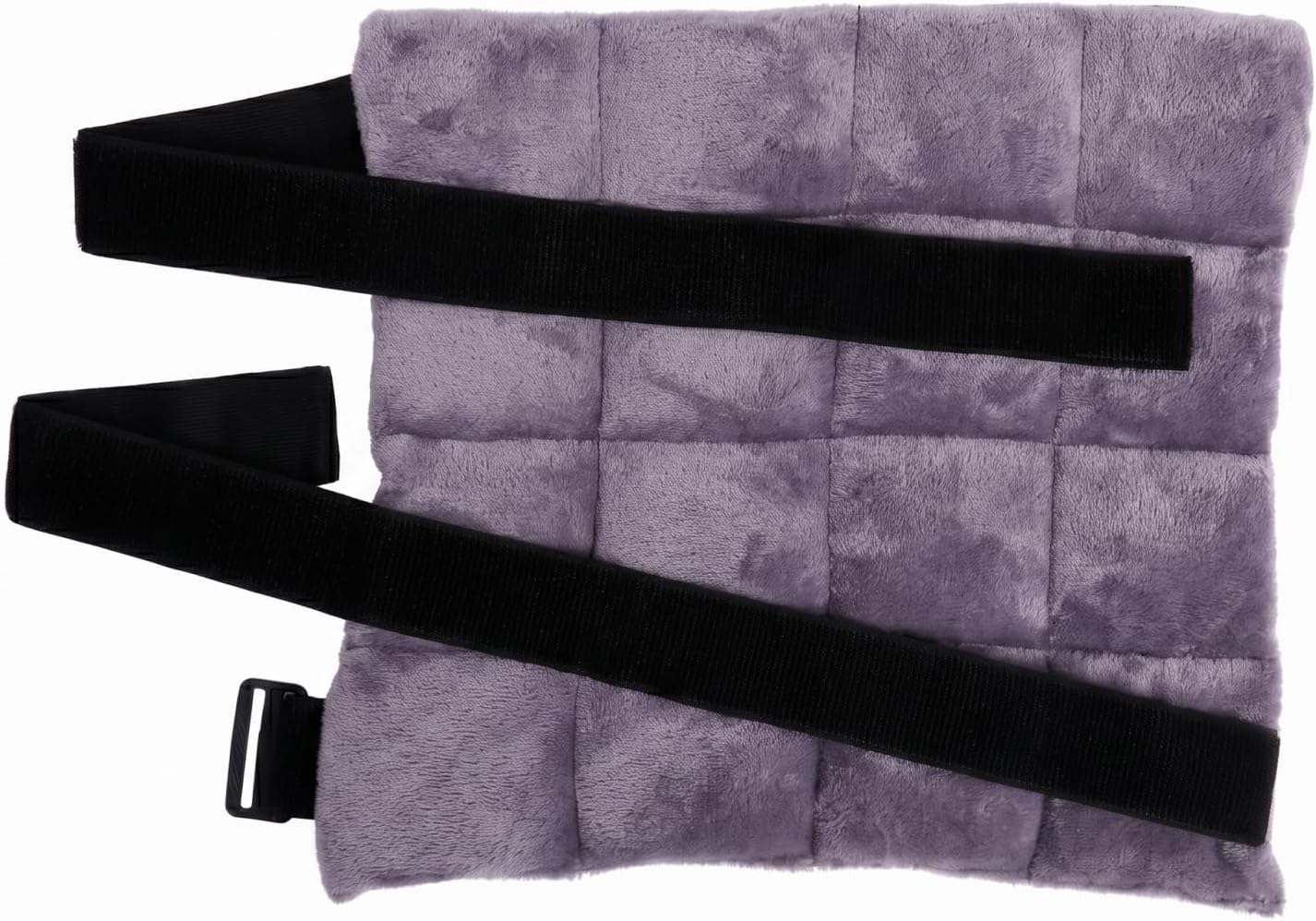 Multi-Functional Flax Seed Hot & Cold Therapy Wrap | 9-Grid Quilted Design · High-Elastic Strap | Microwave Heatable, No Power Needed | for Shoulder, Waist & Thigh | Gray