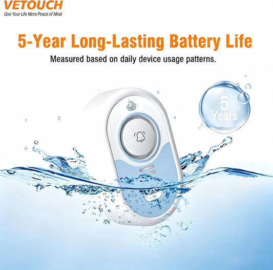 Water Leak Detector with Loud Alarm, 100dB Siren & LED Flash, Water Sensor Alarm for Home, Basement, Sump Pump, Kitchen, Bathroom, RV, Water Heater, Indoor Outdoor 5-Pack