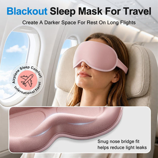 FACEMOON Blackout Weighted Eye Masks for Sleep & Airplane Travel