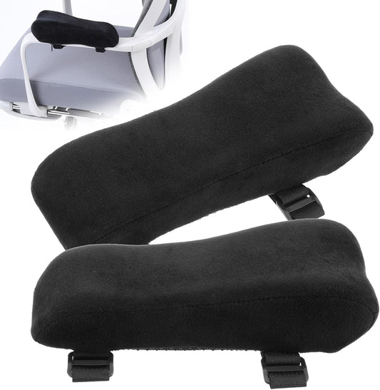 2 pcs Ergonomic Office Chair Arm Pads, Memory Foam Armrest Pads for Office Chair Gaming Chair Arm Rest Covers for Desk Chair, Armrest Cushions for Elbow Pressure Relief