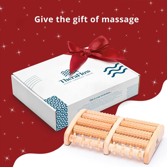 TheraFlow Large Dual Foot Massager for Plantar Fasciitis Relief 2026 Edition | Perfect Feet Massager Gifts for Women and Men | Relaxation Gift and Foot Massager for Neuropathy - Ideal Gifts for Mom