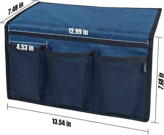 Gloppie Bedside Caddy with Pockets - Table Nightstand & Loft-Bed Organizer - Desk Storage & Hanging Organizer for Dorm