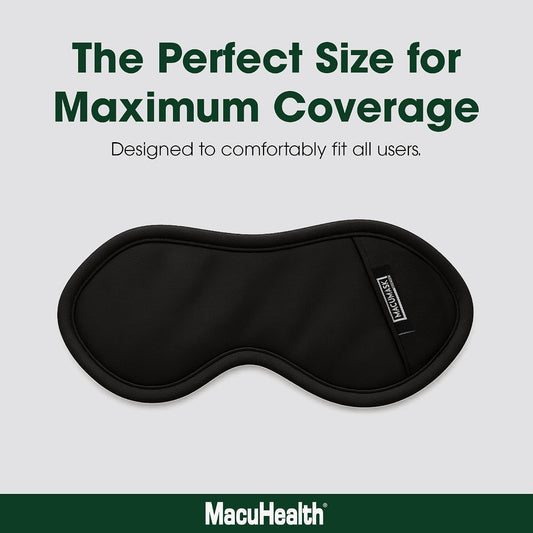 MacuHealth MacuMask Essential Moist Heat Eye Compress SterilEyes Technology | Adjustable fit system, Dual temperature application, Even heat distribution, Travel-friendly design, Comfort-focused wear