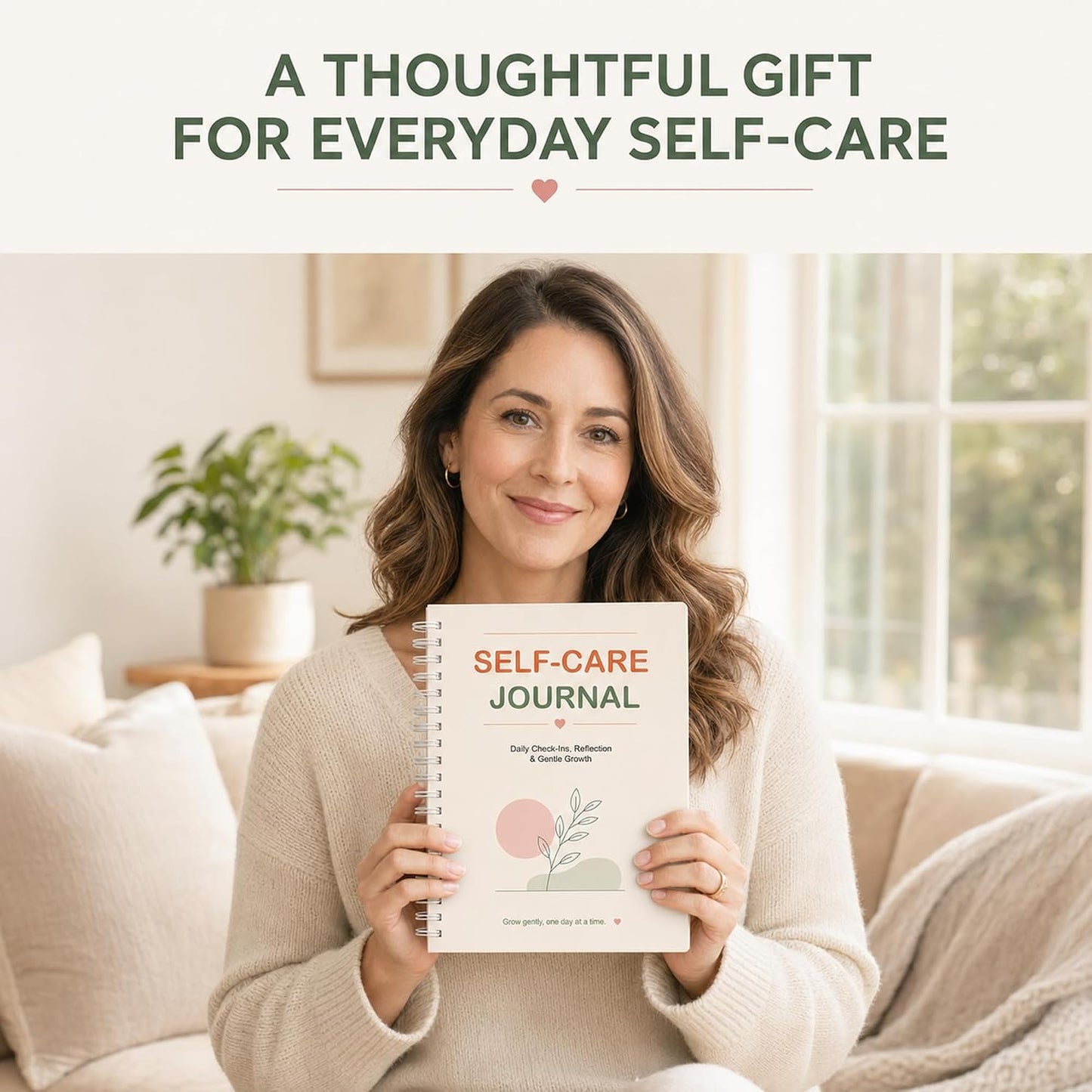 Self-Care Journal with Wellness Trackers, Mood Log & Reflection | Daily Check-Ins, Weekly Reflections & Guided Self-Care Tools