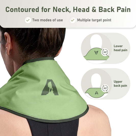 Flexible Neck Ice Pack Wrap, Soft Gel Ice Pack for Pain Relief, Hands-Free, Cervical Recovery (8" x 23") - Purple