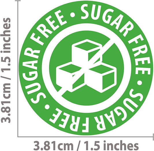 Sugar Free Stickers Food Rotation Labels 3.81cm 1.5 Inch Round Circle Dots 500 Adhesive Stickers (Green)