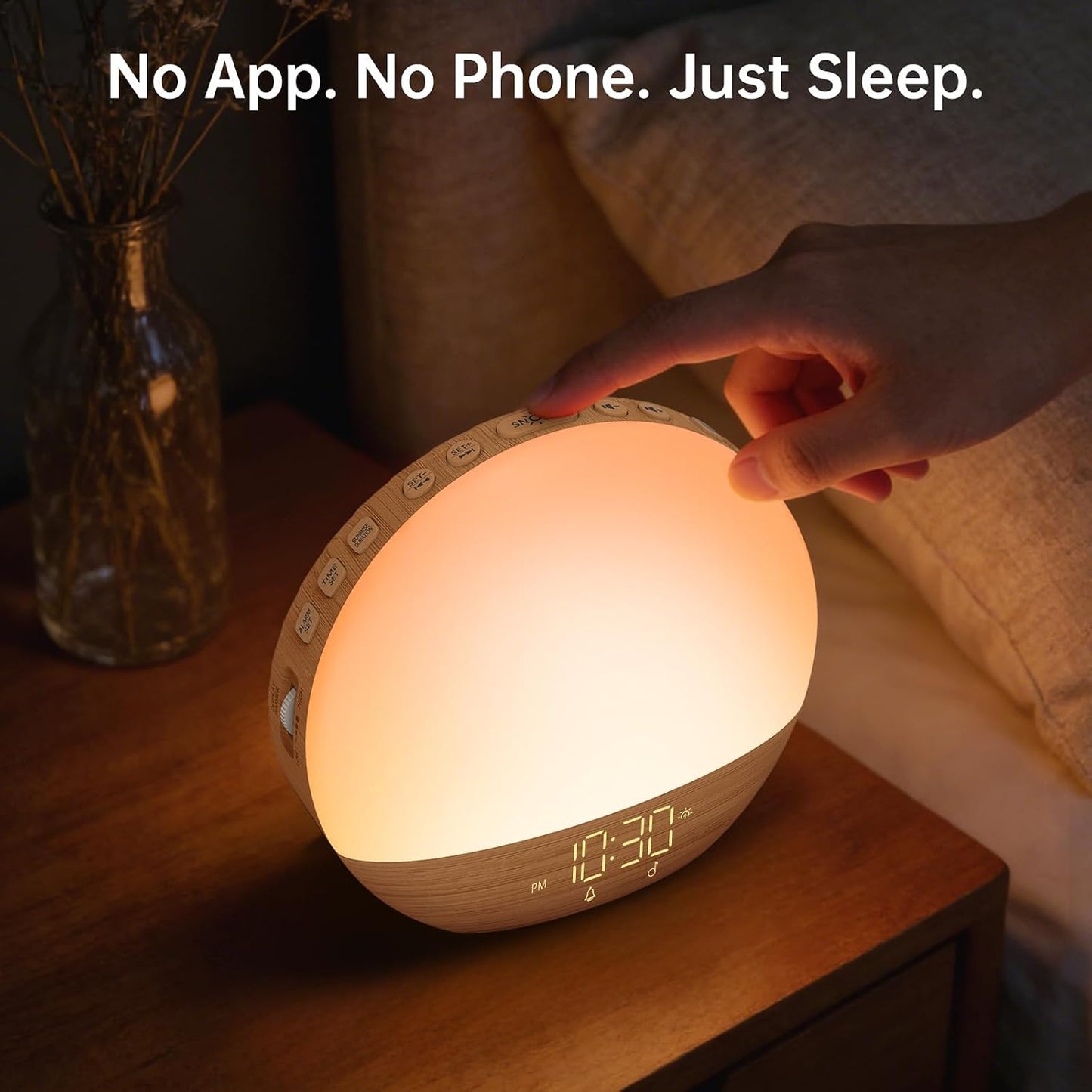 Sunrise Alarm Clock with Sound Machine: Gradual Wake Up Light with Sunrise Simulation - White Noise Machine with Bluetooth Speaker for Sleeping - Dimmable Night Light for Adults Kids Baby Bedroom