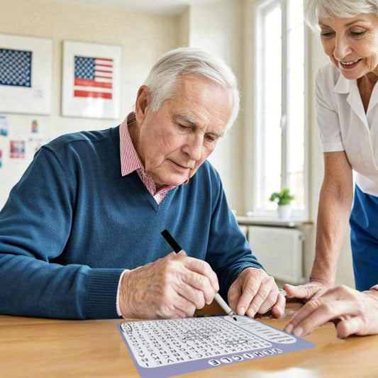 12 or 36 Pcs Reusable Word Search Cards for Dementia Game-Dementia Activities for Seniors with Alzheimer's-Elderly Alzheimer's Toys-Large Print Word Search Books (12 Reusable Word Search Card)