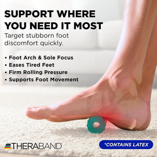 THERABAND Foot Roller for Foot Pain Relief, Massage Ball Roller for Arch Pain, Plantar Fasciitis Treatment, Heel Spurs Reliever, Tired Feet