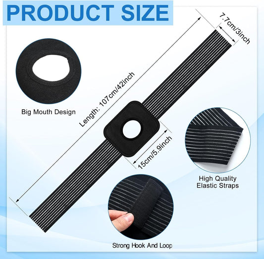 Geiserailie 4 Pcs Ice Wrap Ice Pack Strap Bandage for Ice Bag Adjustable Support Wrap 42 Inch Multipurpose Elastic Ice Bag Wrap Band Ice Belt for Wrists, Arms, Waists, Knees Cold Pack