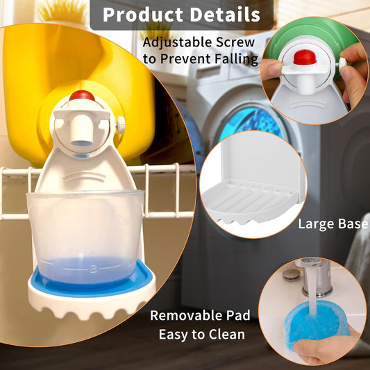 2 PCS Laundry Detergent Tray Fabric Softener Soap Holder Stand Container