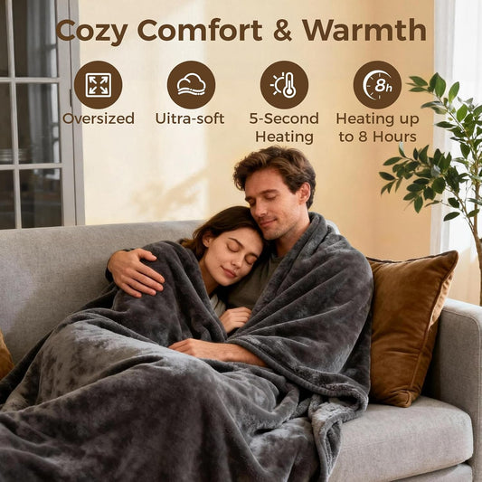 Cordless Portable Heated Blanket Battery Operated, 20000mAh Battery Rechargeable Heated Blanket with 3 Heating Levels, 70"x40" USB Wearable Electric Blankets for Camping, Home, Office, Car.