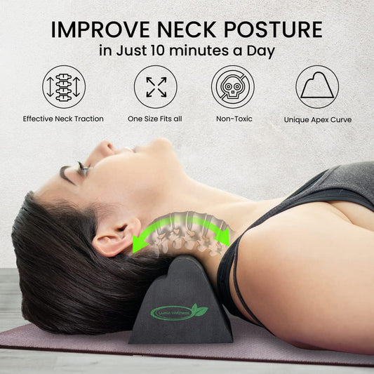 Cervical Orthotic Traction Block, Firm, Spinal & Neck Alignment, Cervical Traction Device & Neck Stretcher