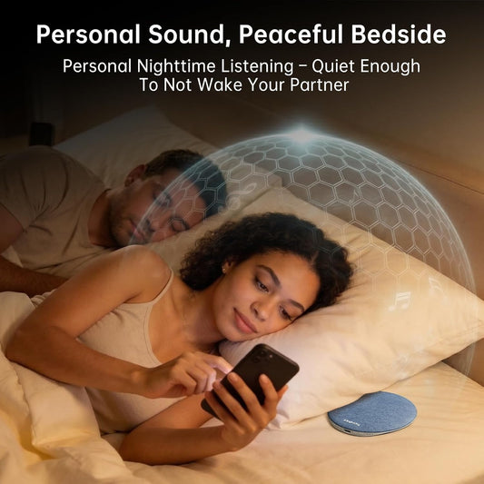 Kinglucky Pillow Speaker for Sleeping, Built-in White Noise Ultra-Thin Bluetooth 6.0 Under Pillow Speaker for Side Sleepers,Auto Shut-Off, Rechargeable Portable for Travel, Couples Shared Bed, Blue