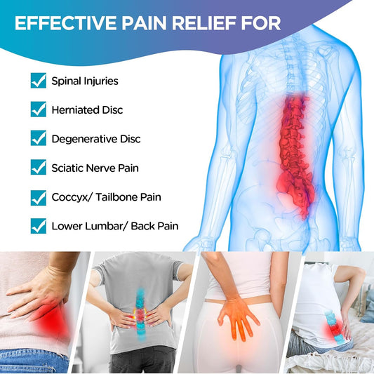 Comfytemp Extra Large Ice Pack for Back Pain Relief, 2 Pcs, Sciatica Brace | FSA Eligible HSA, Wearable Reusable Gel Ice Pack for Injuries, Lumbar Waist Back Cold Hot Heat Wrap, Gift After Surgery, Blue