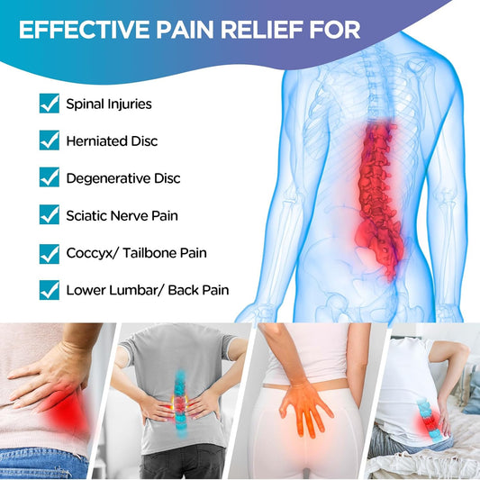 Comfytemp Extra Large Ice Pack for Back Pain Relief, 2 Pcs, Sciatica Brace | FSA Eligible HSA, Wearable Reusable Gel Ice Pack for Injuries, Lumbar Waist Back Cold Hot Heat Wrap, Gift After Surgery, Blue