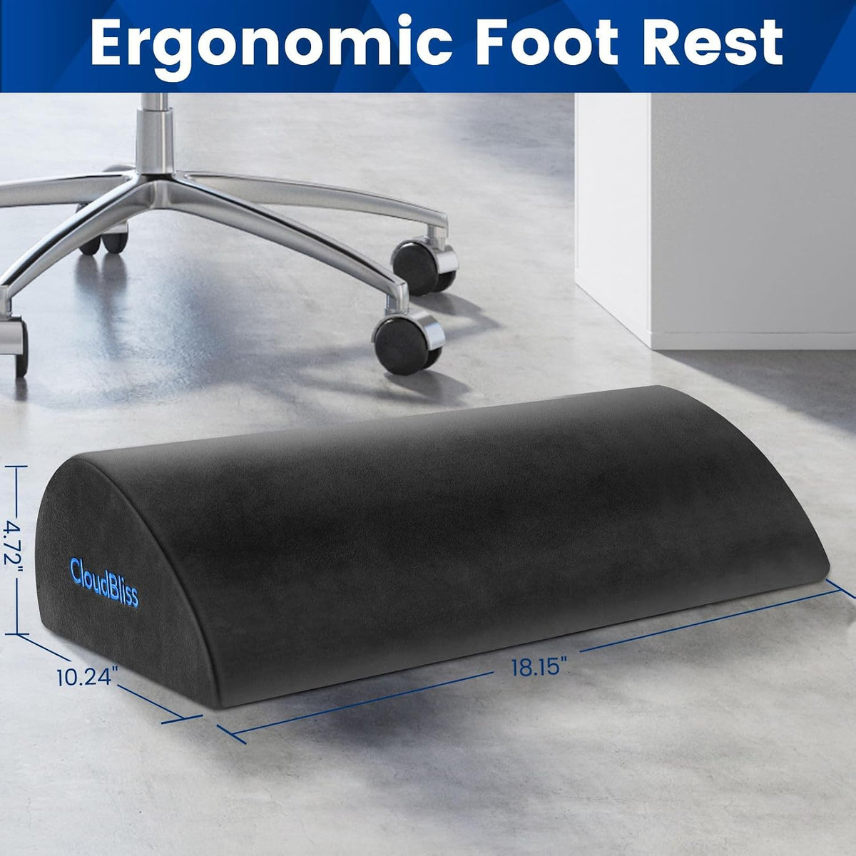 Foot Rest for Under Desk at Work, Foot Stool for Office, Footrest, Black