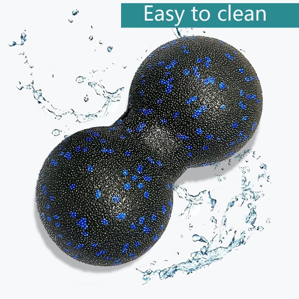 Peanut Massage Ball, Double Lacrosse Foam Roller for Physical Therapy, Firm | Deep Tissue Exercise, Myofascial Release, Muscle Knots Acupoint Relief, Trigger Point Tool for Neck Back Feet Waist Pain