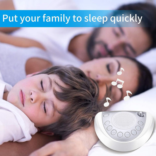 Raynic Noise Machine, Battery Powered Sound Machine, Portable Sleep Machine with 36 Natural Soothing Sounds, Timer, USB Port, Headphone Jack for Baby, Kids, Adults, Travel, Office (Yellow Wood Grain)