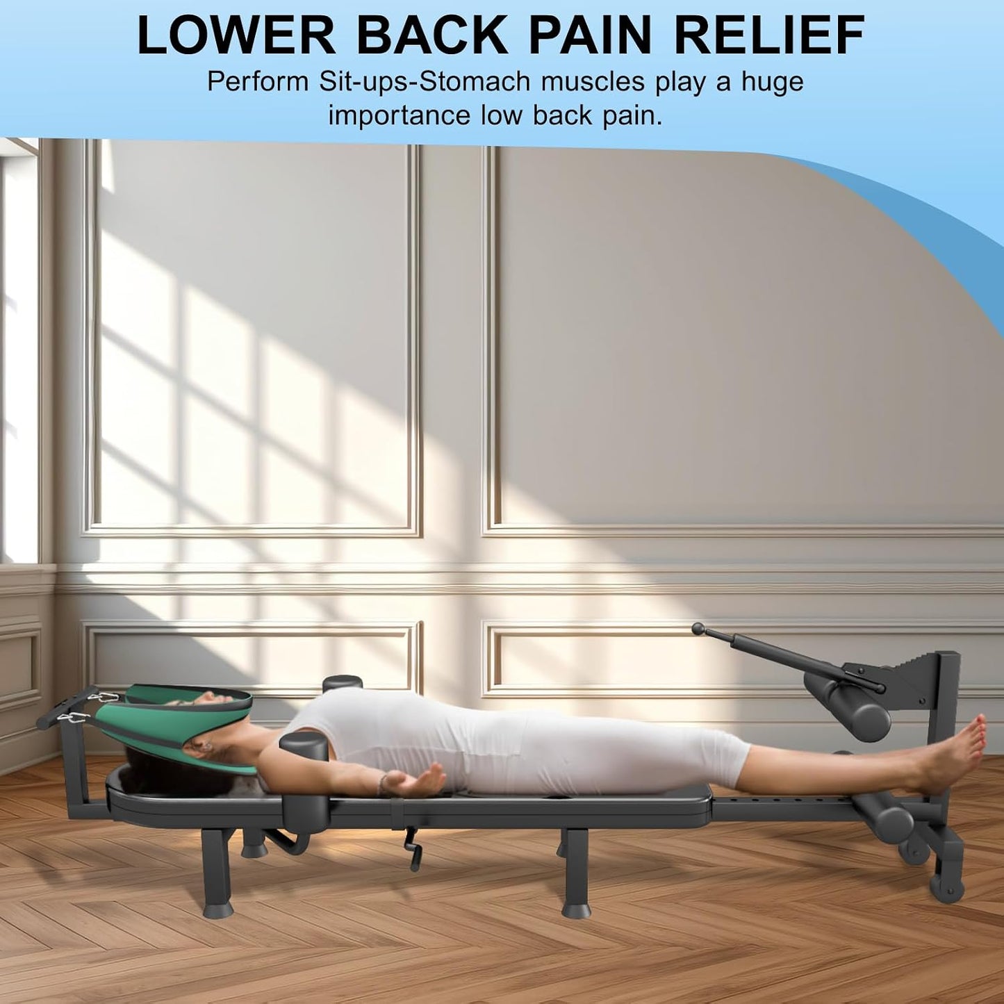 Fitness Full Body Traction Bed, Massage Cervical Traction Table & Lumbar Traction Bed, Stretch Decompression Machine for Tension Relief, Lumbar Stretching