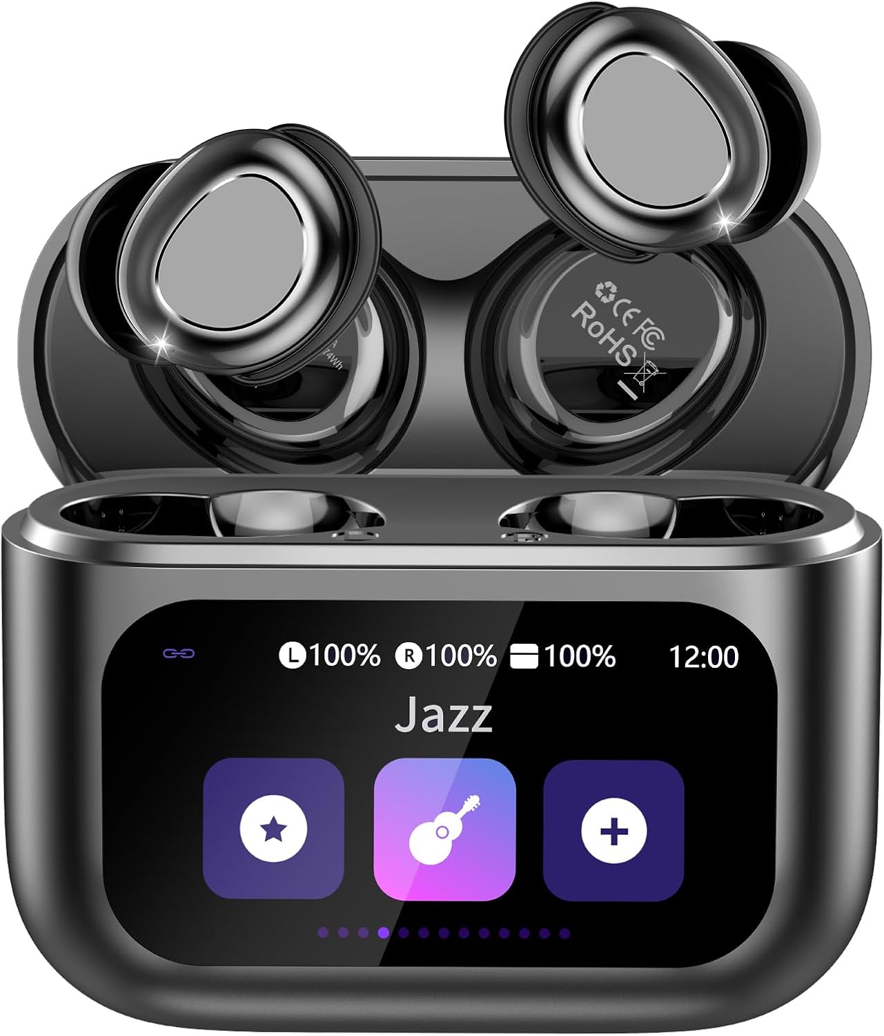Sleep Earbuds Bluetooth in Ear Touch Screen Sleep Headphones, Small Design Mini Sleep Earbuds for Side Sleepers with Sleep Mode, Sleep Earphones Clear Calls, Jet Black