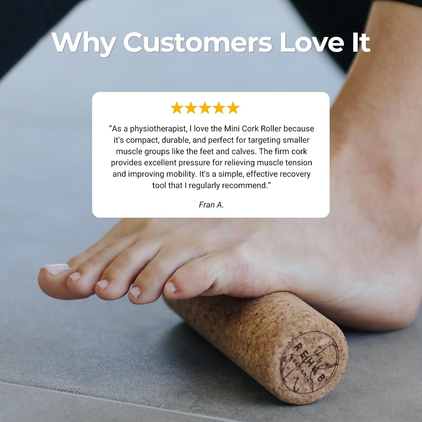 Mini Cork Roller | – Cork Foot Roller for Plantar Fasciitis, Arch Release & Foot Recovery · Includes Access to Our Online Courses