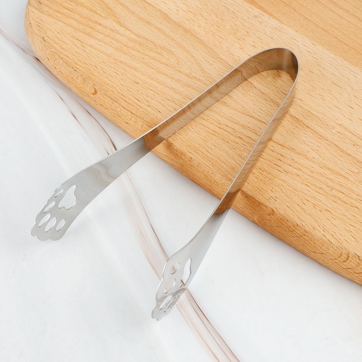 Keewah Small Bear Paw Serving Tong 6 Pack, 5.4 x 1.3 inch, Stainless Steel
