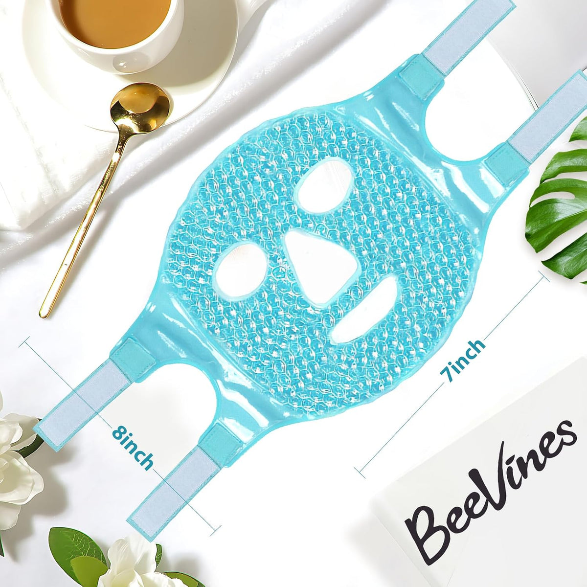 BeeVines Ice Face Mask, Cooling Gel Pack, Cold Compress for Puffy Eyes