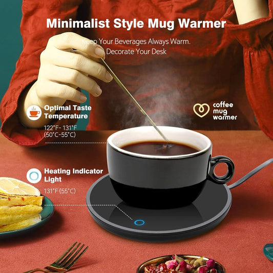 Lesipee Coffee Mug Warmer with Auto Sensor, Smart Coffee Cup Warmer for Desk, Electric Beverage Warmer Plate, Coffee Warmer Auto Shut Off, Candle Warmer for Office Home for Friends