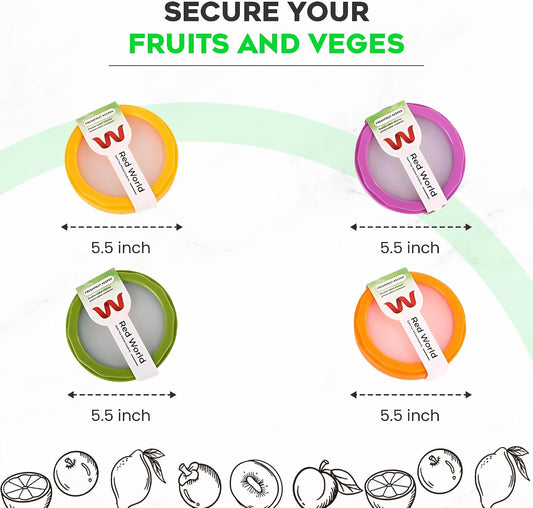 Avocado Saver and Onion Storage - Avocado Keeper Tomato Saver 4-Piece Set Silicone Food Storage Containers & Lemon Garlic Potatoes Saver - Reusable Fruit and Vegetable Storage Containers for Fridge