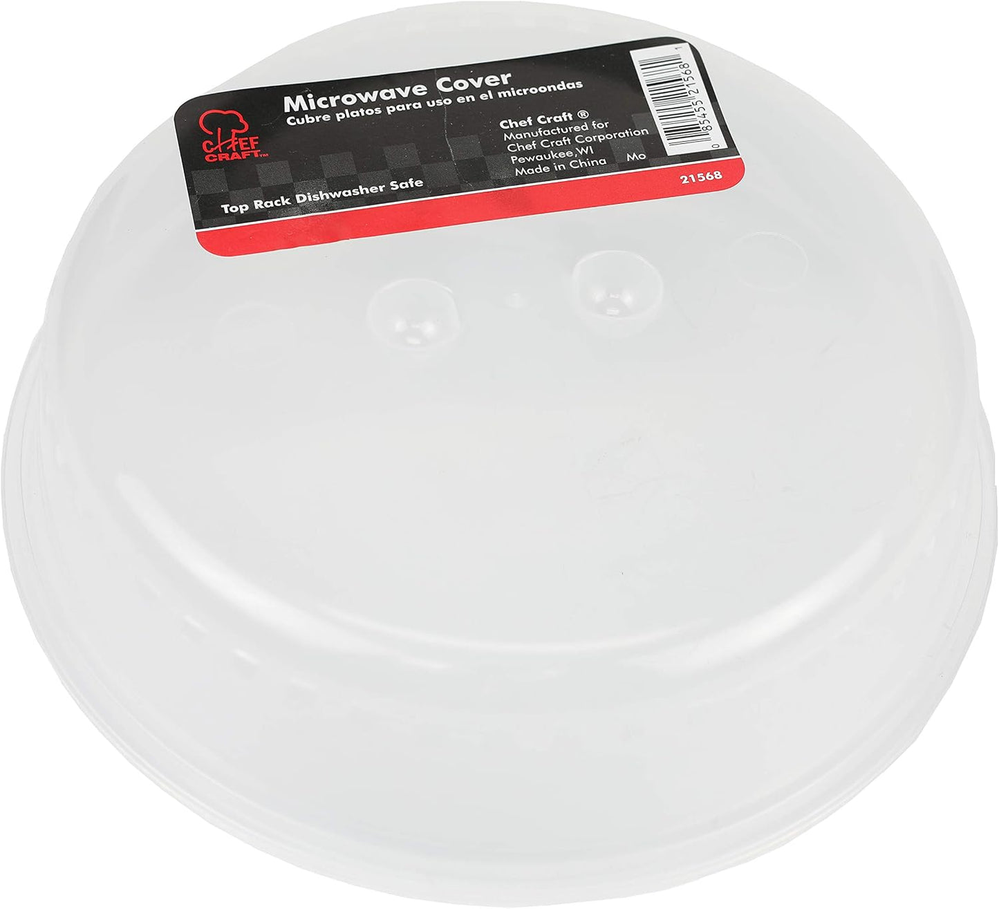 Chef Craft Classic Microwave Cover, 10 inches in diameter, Clear