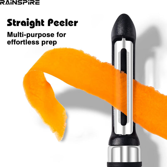 Rainspire 3-Piece Peeler Set, Premium Swivel Vegetable Peeler, Kitchen Gadgets Apple Peeler Potato Peeler Veggie Peeler Fruit Peeler, Dishwasher Safe Kitchen Accessories, Grey