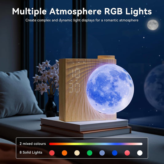 RETEYUNG Sunrise Alarm Clocks Sound Machine Moon Lamp for bedrooms