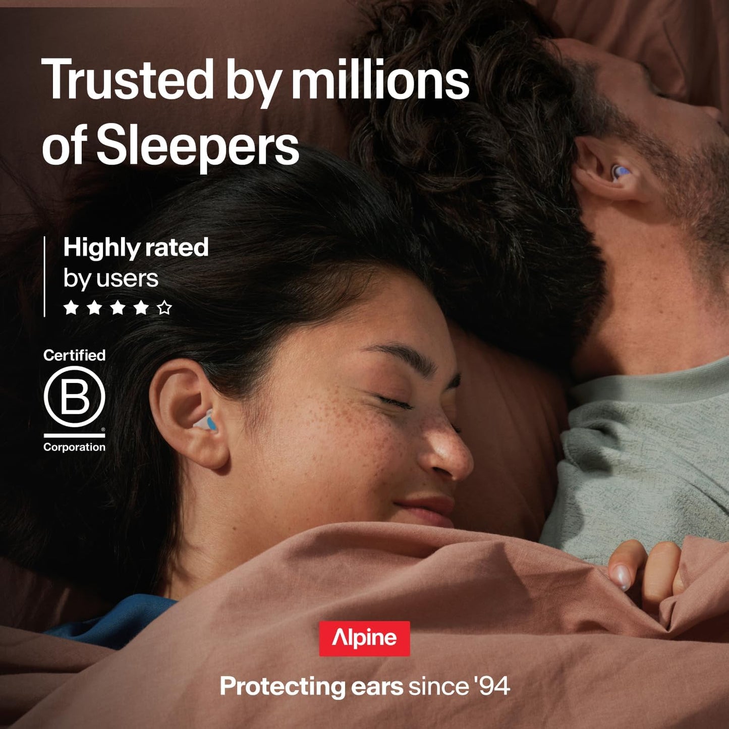 Alpine SleepDeep Soft Ear Plugs for Sleeping | Earplugs for Side Sleepers | Multi-Size Pack (S, M, L) | 27dB SNR Noise Reducing | Snoring, Silicone-Free & Travel Essentials | Airplane Essentials