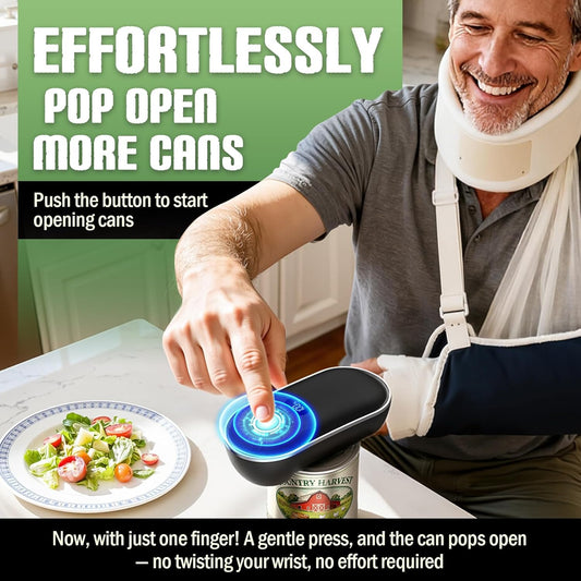 Rechargeable Electric Can Opener, Automatic Hands Free, Black