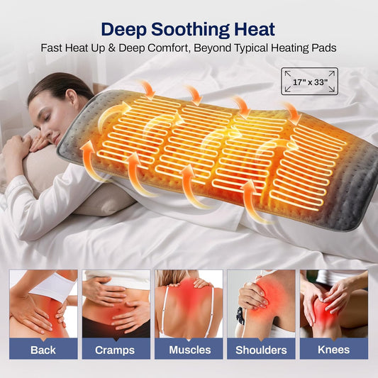 158℉ High-Heat 15s Heating Pad for Back/Muscles/Shoulder Pain