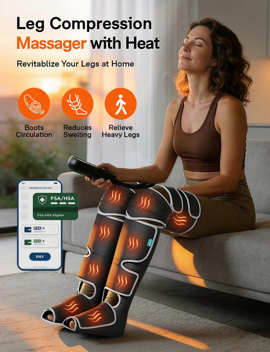 ALLJOY Leg Massager for Circulation and Pain Relief FSA,Gifts for Men Women