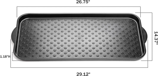 Kingrol 3 Pack Boot Trays, Waterproof Shoe Mats for Entryway Indoor, Multi-Purpose Trays for Boots, Shoes, Garden, 29 x 14.3 Inch
