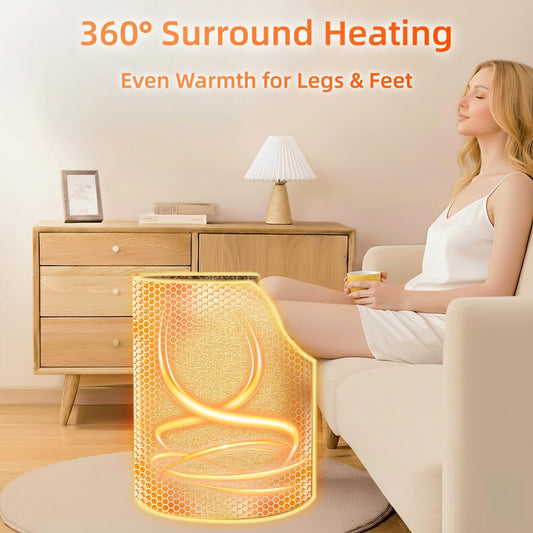 Under Desk Heater, 195W Energy-Saving Foot Warmer with Heating Pad for Feet, Electric Foot Warmer Under Desk 5 Heat Levels, 2 to 8H Timer Quiet Fanless Foot Heater for Office Home Dorm Chochoyah