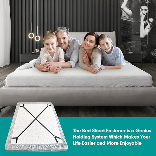 RayTour Sheet Keeper Straps Bed Sheet Holder for Corners Bedsheet Stays Suspender Clips Fitted Sheet Holder Garters Fasteners Mattress Clamps