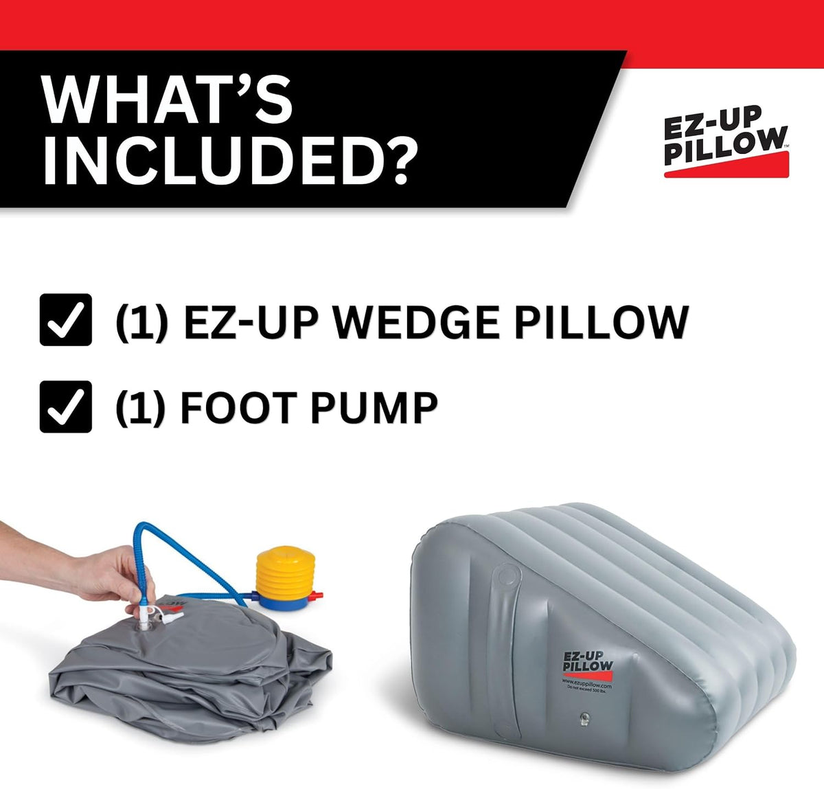 EZ Up Leg Elevation Wedge Pillow for Swelling after Surgery