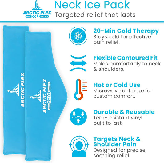 Arctic Flex Neck Ice Pack - Cold Compress Shoulder Therapy Wrap - Cool