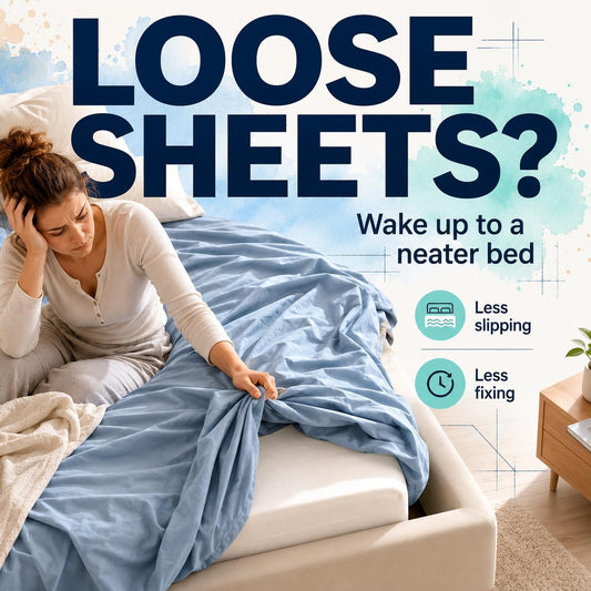 Bed Sheet Holders for Corners - Secure Fitted Sheet Holder with Lock Strips for Queen and King Size Bedsheets, Ideal for Dorms, No Metal Clips