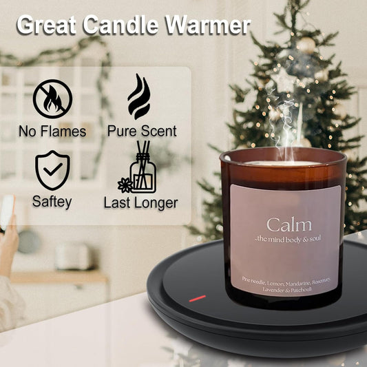 Candle & Coffee Warmer for Desk - Auto Shut Off