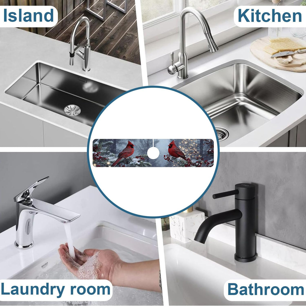 Faucet Mat for Kitchen Sink Absorbent Splash Guard Bathroom 23.5"X5.5"
