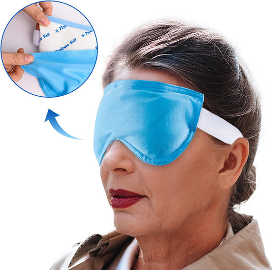 Heated Eye Mask | Moist Heat Eye Compress Relief for Dry Eyes, Imitated, Pink Eyes | Microwave Activated Dry Eye Therapy Mask