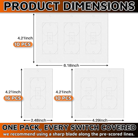 35Pcs Electrical Outlet Insulation Pads,Outlet Insulation And Draft Sealers Foam Outlet Gaskets Insulated Outlet Covers Light Switch Insulation Pads Weatherproof Energy Saving For Switch
